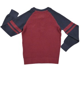 Pull t rex bordeaux C&A taille 7 ans 122cm