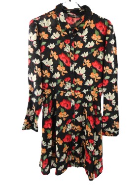 Robe chemise fleurs ZARA taille L