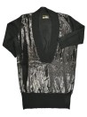 Robe pull noire sequins MONOPRIX taille M