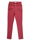 Pantalon jean rouge cerise fermeture éclair CACHE CACHE taille 36