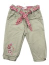 Pantalon kaki fleurs GEMO taille 12 mois