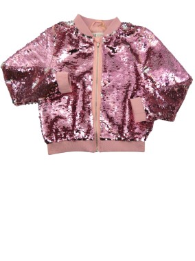 Veste sequins roses argent H&M taille 6-7 ans