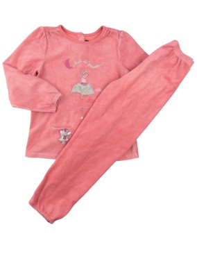 Pyjama 2p rose souris fille...