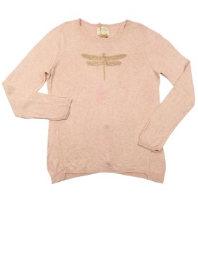 Pull rose libellule ZARA...