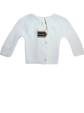 Gilet blanc broderie taille naissance