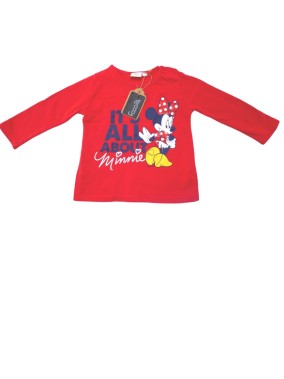 T-shirt ML all about Minnie DISNEY taille 9 mois