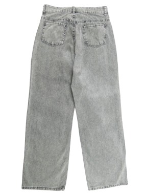 Pantalon large jean gris taille 40 30US