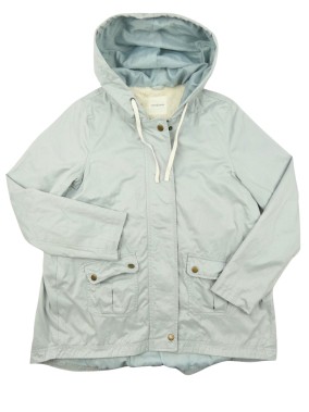 Manteau gris bleu fourrure...