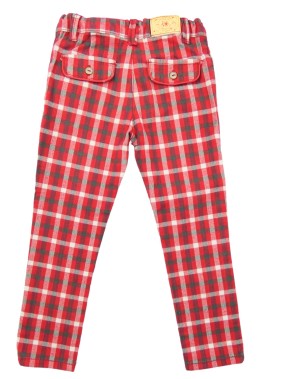 Pantalon carreau rouge tissu SERGENT MAJOr taille 3 ans