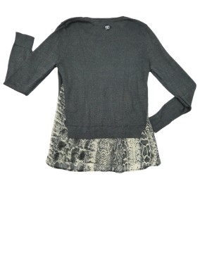 Pull effet 2 en 1 chemise LE TEMPS DES CERISES taille 10 ans