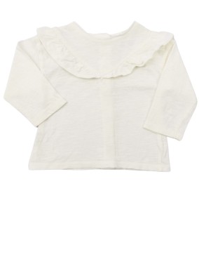 T-shirt ML blanc col...