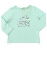 T-shirt ML bleu licorne KIMBALOO taille 6 mois