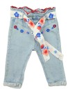 Pantalon jean bleu fleurs MOTS D'ENFANTS taille 9 mois