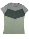 T-shirt MC gris 3 bandes BIZZBEE taille S