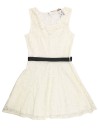 Robe blanche dentelle ceinture KOOKAI taille S