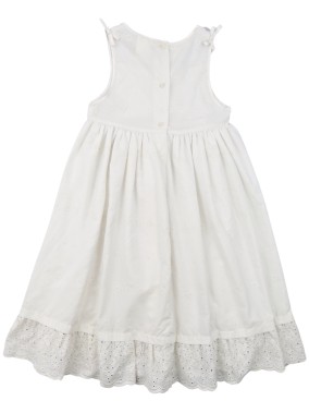Robe blanche ajourée taille 108cm 5 ans
