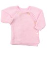 Gilet brassière rose croisée boutons nacre
