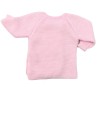 Gilet brassière rose croisée boutons nacre