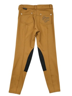 Pantalon équitation noir et marron FOUGANZA taille 8 ans
