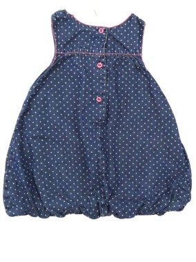 Robe jean bleue fleurs oiseau ORCHESTRA taille 9 mois