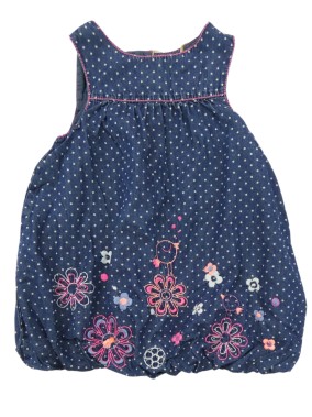 Robe jean bleue fleurs...