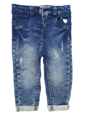 Pantalon jean bleu cœur...