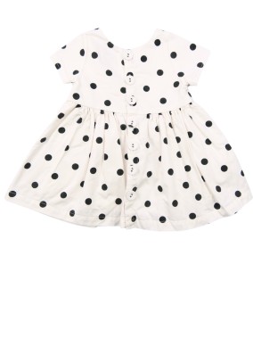 Robe blanche pois noirs KIABI taille 9 mois