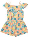 Combishort à fleurs bretelles épaule taille 3 ans