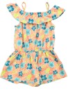 Combishort à fleurs bretelles épaule taille 3 ans
