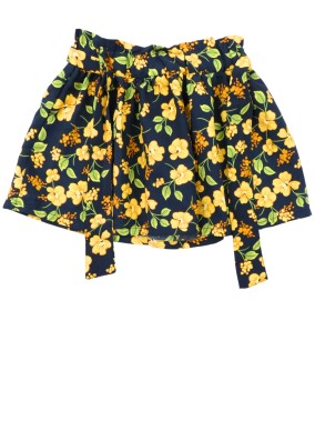 Jupe marine fleurs jaunes...