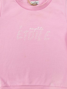 Sweat rose étoile PAT & RIPATON taille 36 mois