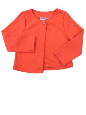 Veste orange un bouton...