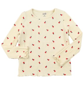 T-shirt ML beige tulipes...