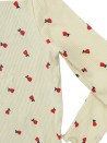 T-shirt ML beige tulipes KIABI taille 3 ans