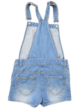 Short salopette bleue usé KIABI taille 10 ans