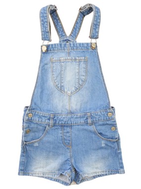Short salopette bleue usé...