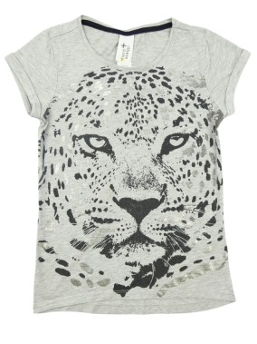 T-shirt MC gris panthère...