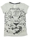 T-shirt MC gris panthère argent C&A taille 10 ans