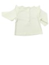 T-shirt ML blanc frou manche TAPE A L'ŒIL taille 3 mois