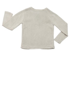 Gilet gris paillette 3 boutons GRAIN DE BLE taille 36 mois