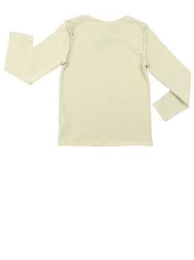 T-shirt ML rayures cœur or TAPE A L'ŒIL taille 8 ans
