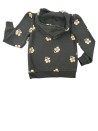 Sweat à capuche gris fleurs TAPE A L'ŒIL taille 8 ans