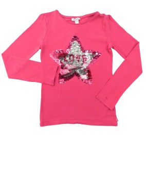 T-shirt ML fuchsia étoile...