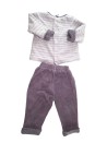 Pyjama ensemble lapin violet chaud taille 9 mois