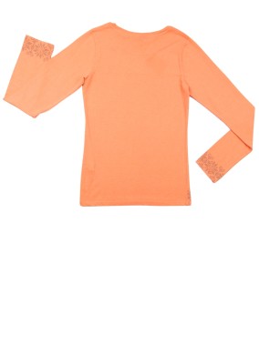 T-shirt ML orange flocons croix ORCHESTRA taille 12 ans