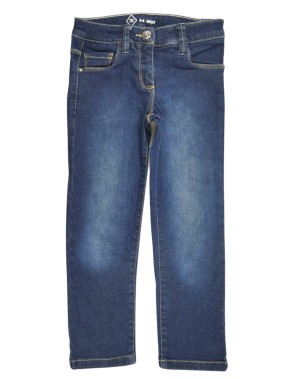 Pantalon jean bleu fleurs...