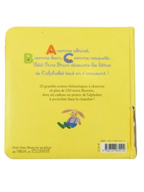 Livre l'abécédaire de Petit ours brun BAYARD