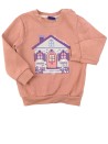 Sweat rose home sweet LUPILU taille 86-92cm
