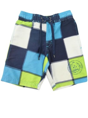 Short de bain bleu à...