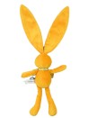 Peluche lapin jaune nœud fleurs KALOO